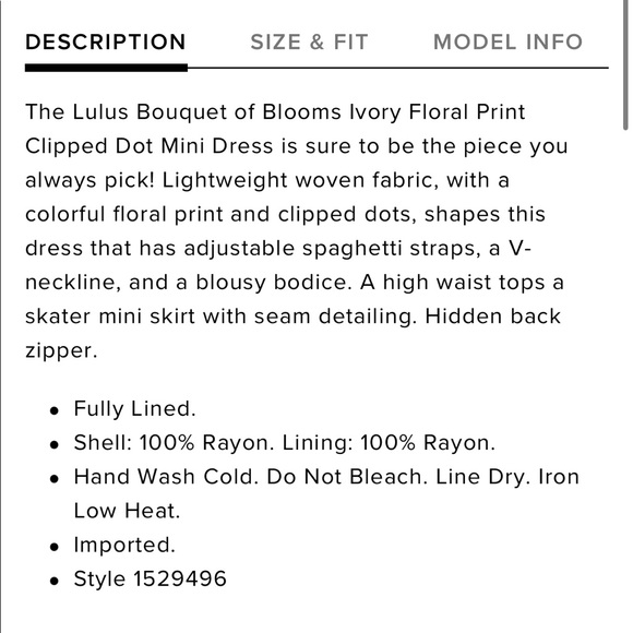 NWT Bouquet of Blooms Ivory Floral Print Clipped Dot Mini Dress - Picture 6 of 11